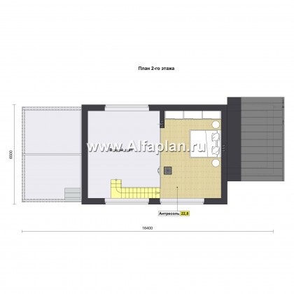 Проекты домов Альфаплан - Уютная баня с двусветной гостиной - превью плана проекта №2