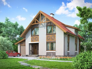 Проекты домов Альфаплан - Проект экономичного дома из газобетона - превью основного изображения