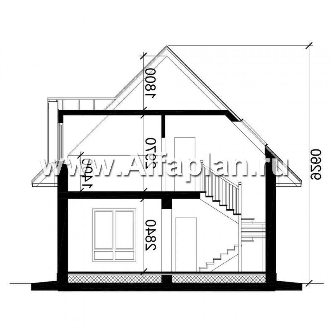 Проекты домов Альфаплан - Экономичный дом для маленького участка - изображение плана проекта №3