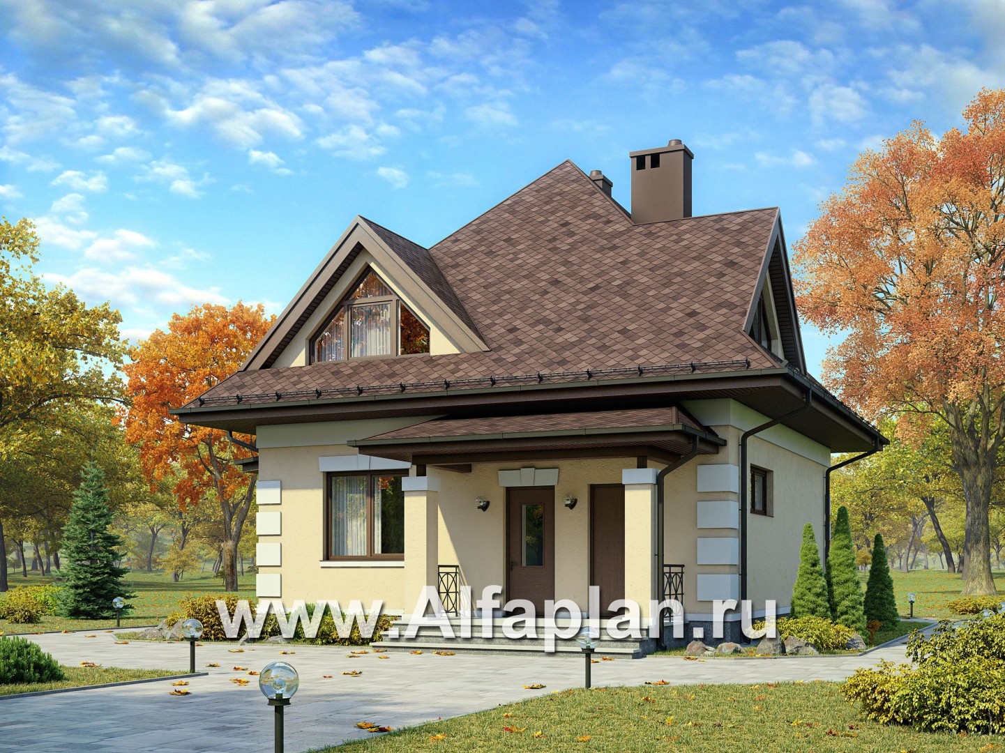 Проекты домов Альфаплан - Экономичный дом для маленького участка - дополнительное изображение №1