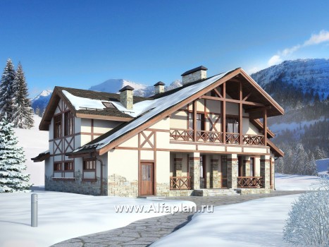 Проекты домов Альфаплан - Проект альпийского шале - превью дополнительного изображения №3