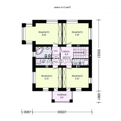 Проекты домов Альфаплан - Проект загородный дома с большим гаражом - превью плана проекта №2