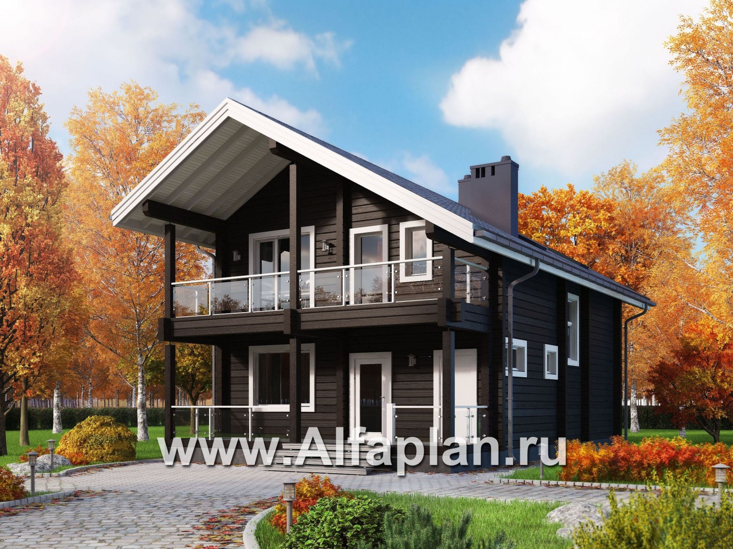 Проекты домов Альфаплан - Удобный дом-дача для загородного отдыха - дополнительное изображение №1