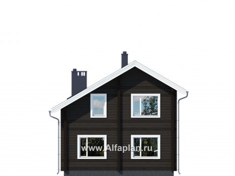 Проекты домов Альфаплан - Проект удобного дома-дача для загородного отдыха - превью фасада №4