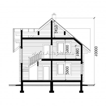 Проекты домов Альфаплан - Проект деревянного дома для комфортного отдыха - превью плана проекта №3