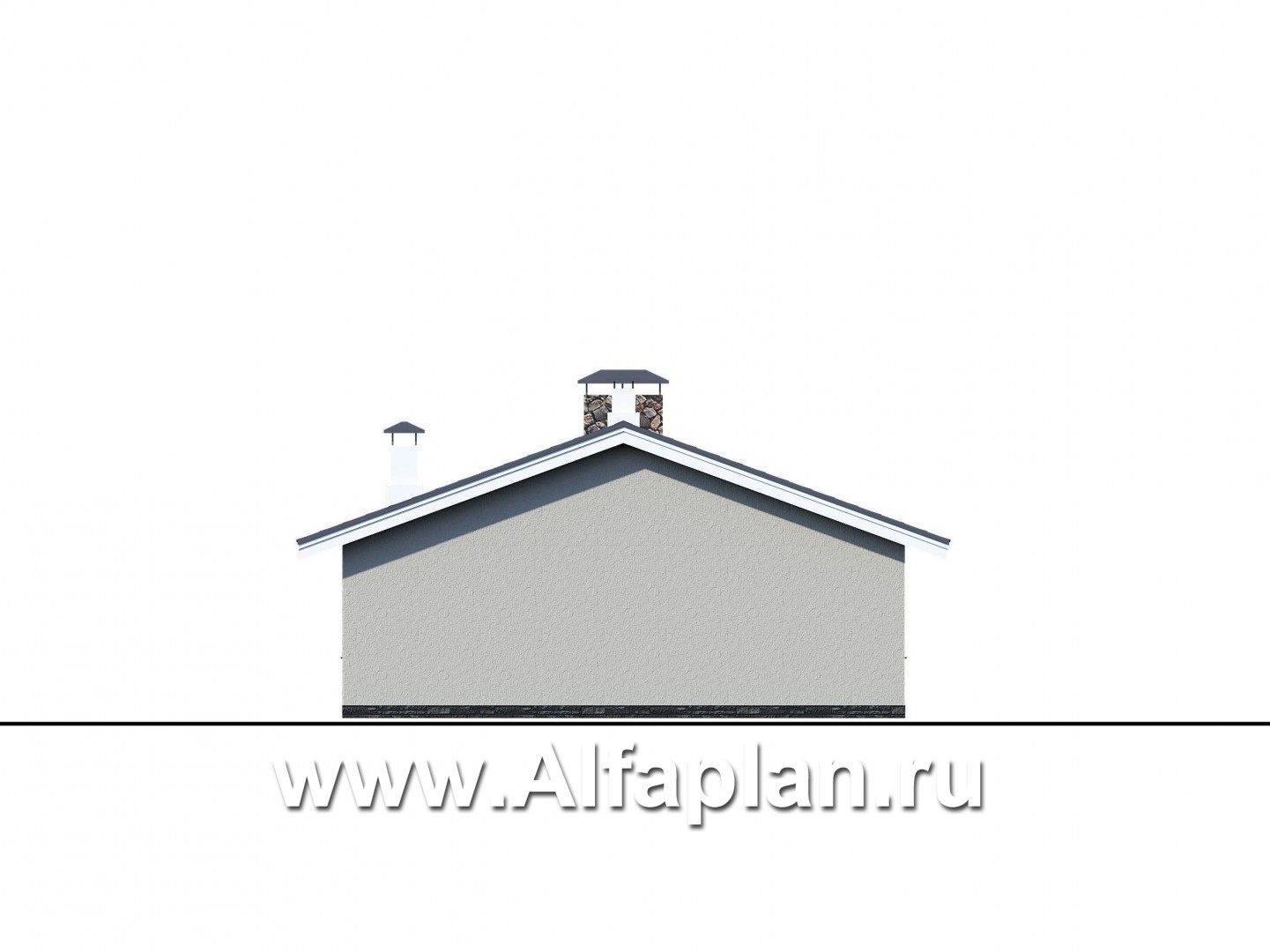 «Мелета» - проект одноэтажного дома из газобетона, 2 спальни, с террасой, в скандинавском стиле - фасад дома