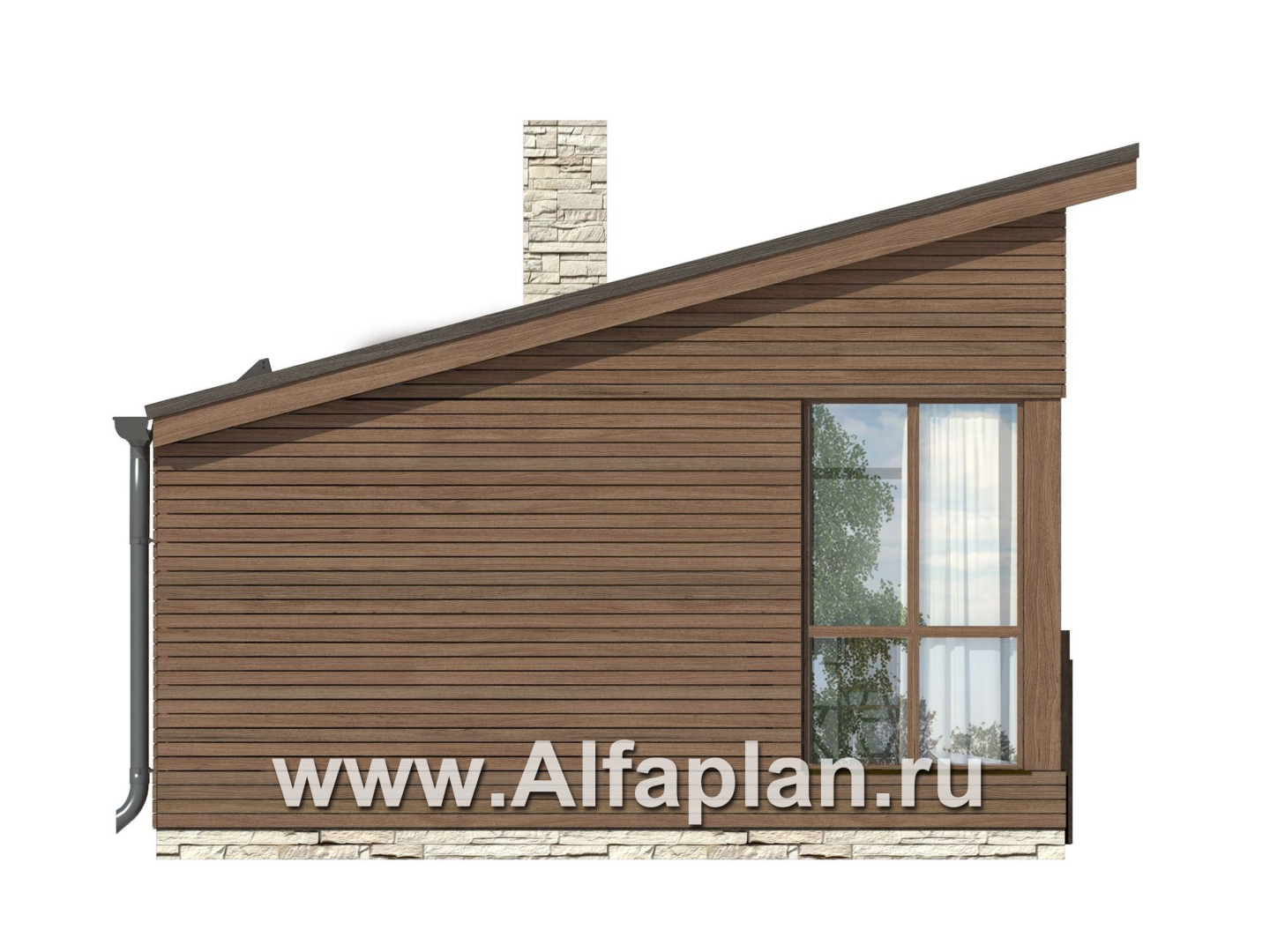 Проекты домов Альфаплан - Барбекю - изображение фасада №4
