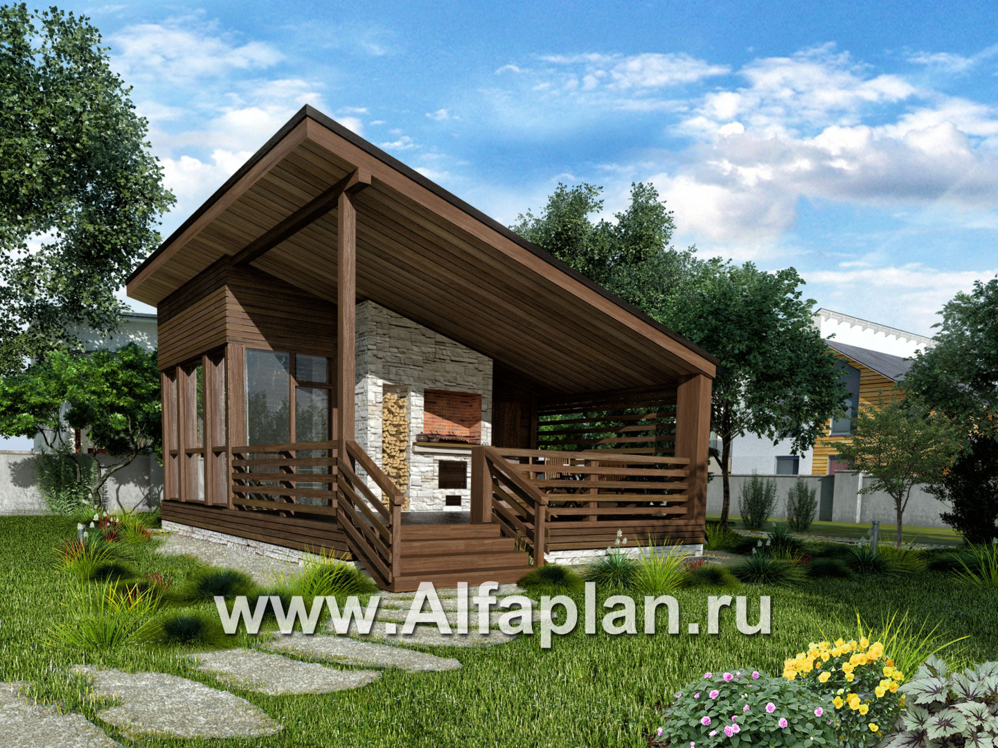 Проекты домов Альфаплан - Барбекю - дополнительное изображение №1