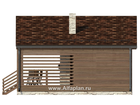 Проекты домов Альфаплан - Барбекю - превью фасада №2