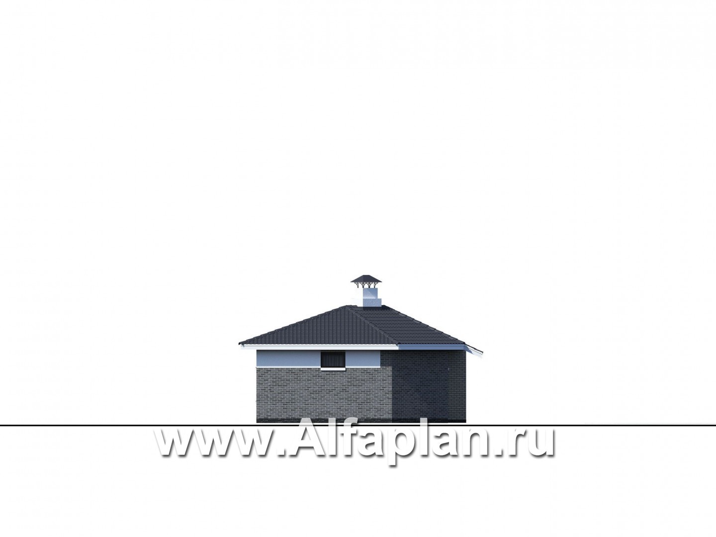 Проекты домов Альфаплан - Баня 263С с длинным гаражом 264Р - изображение фасада №3