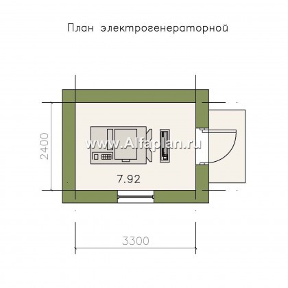 Проект генераторной - превью план дома