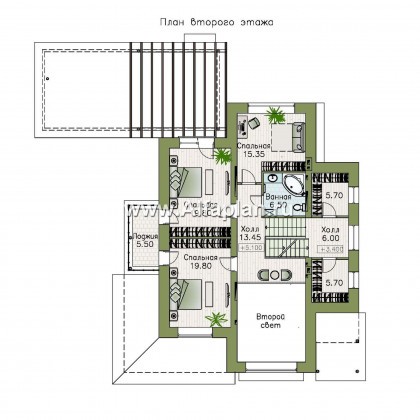 Проекты домов Альфаплан - 677A-S+296B-S - превью плана проекта №3