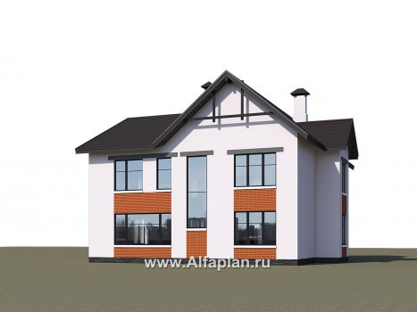 Проекты домов Альфаплан - «Сафо» - проект просторного дома для большой семьи - превью дополнительного изображения №2