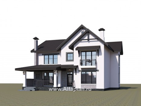 Проекты домов Альфаплан - "Сафо" - проект кирпичного дома со вторым светом - превью дополнительного изображения №3