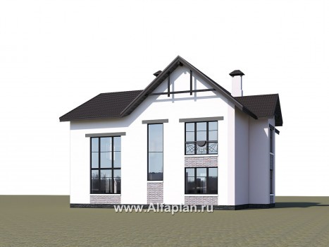 Проекты домов Альфаплан - "Сафо" - проект кирпичного дома со вторым светом - превью дополнительного изображения №5