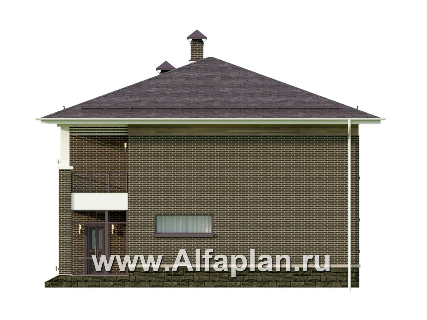 Проекты домов Альфаплан - "Римские каникулы" - проект дома в классическом стиле - изображение фасада №2