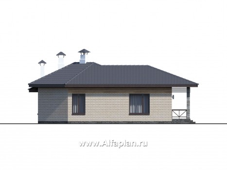 Вариант отопления ТЕПЛЫЕ ПОЛЫ + радиаторы (расчетная температура -30С) - превью фасада дома