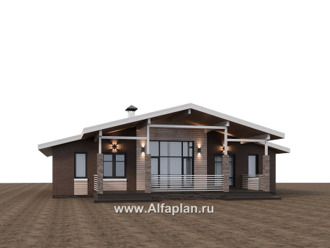 Проекты домов Альфаплан - "Симплекс" - простой в строительстве одноэтажный дом - превью дополнительного изображения №1