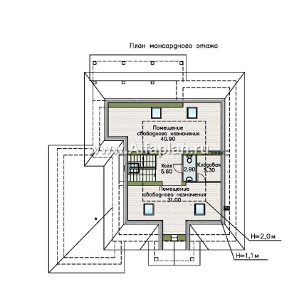 Проекты домов Альфаплан - "Октоберфест" - проект дома в немецком стиле, баварская кладка - превью плана проекта №1