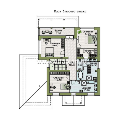 Проекты домов Альфаплан - "Октоберфест" - проект дома в немецком стиле, баварская кладка - превью плана проекта №3