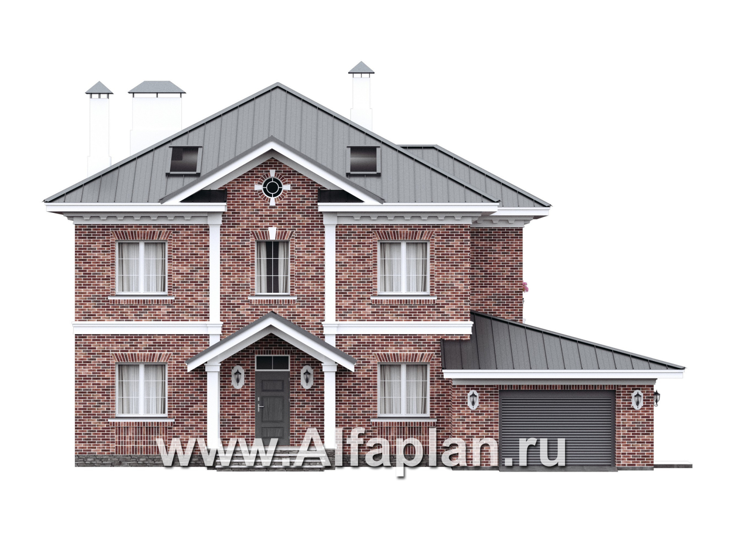 Проекты домов Альфаплан - "Октоберфест" - проект дома в немецком стиле, баварская кладка - изображение фасада №1