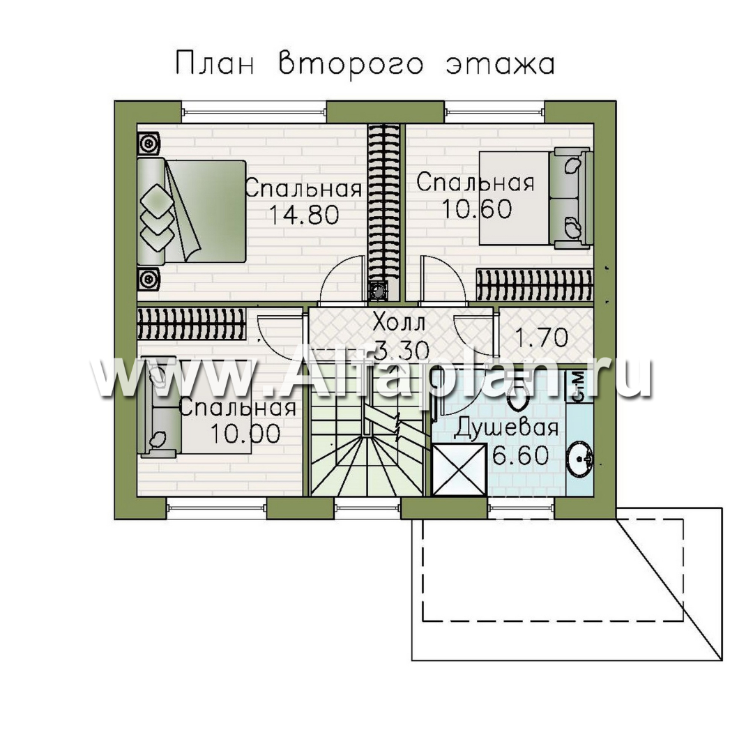 Проекты домов Альфаплан - "Джокер" - проект каркасного, компактного и комфортного дома - изображение плана проекта №2