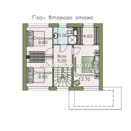 «Джекпот» - проект каркасного дома с односкатной кровлей, в современном стиле - превью план дома