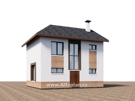 Проекты домов Альфаплан - "Бессер" - проект каркасного дома с мансардой, удобная планировка, лучшее использование пространства - превью дополнительного изображения №2