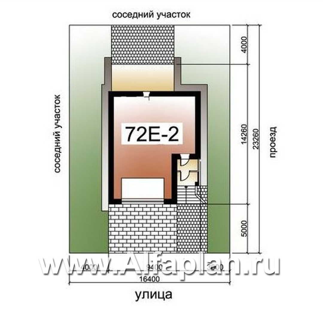 Проекты домов Альфаплан - «Экспрофессо»- проект компактного дома с гаражом в цоколе - дополнительное изображение №6