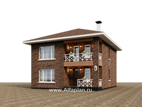 Проекты домов Альфаплан - "Сайма" - двухэтажный дом из кирпичей в баварском стиле - превью дополнительного изображения №1