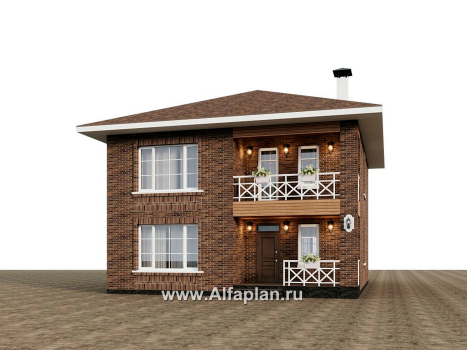 Проекты домов Альфаплан - "Сайма" - двухэтажный дом из кирпичей в баварском стиле - превью дополнительного изображения №3