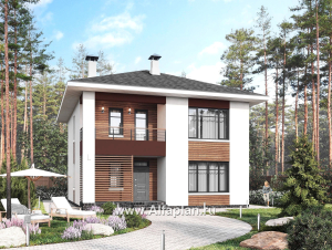Превью проекта «"Селигер" - проект двухэтажного дома из газобетона, с террасой, отличная планировка»