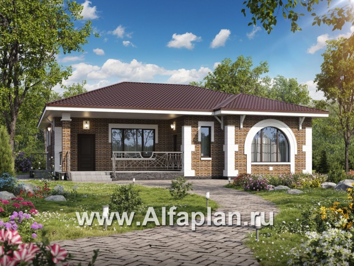 Проекты одноэтажных домов и коттеджей с бассейном. Дома в 1 этаж с ...