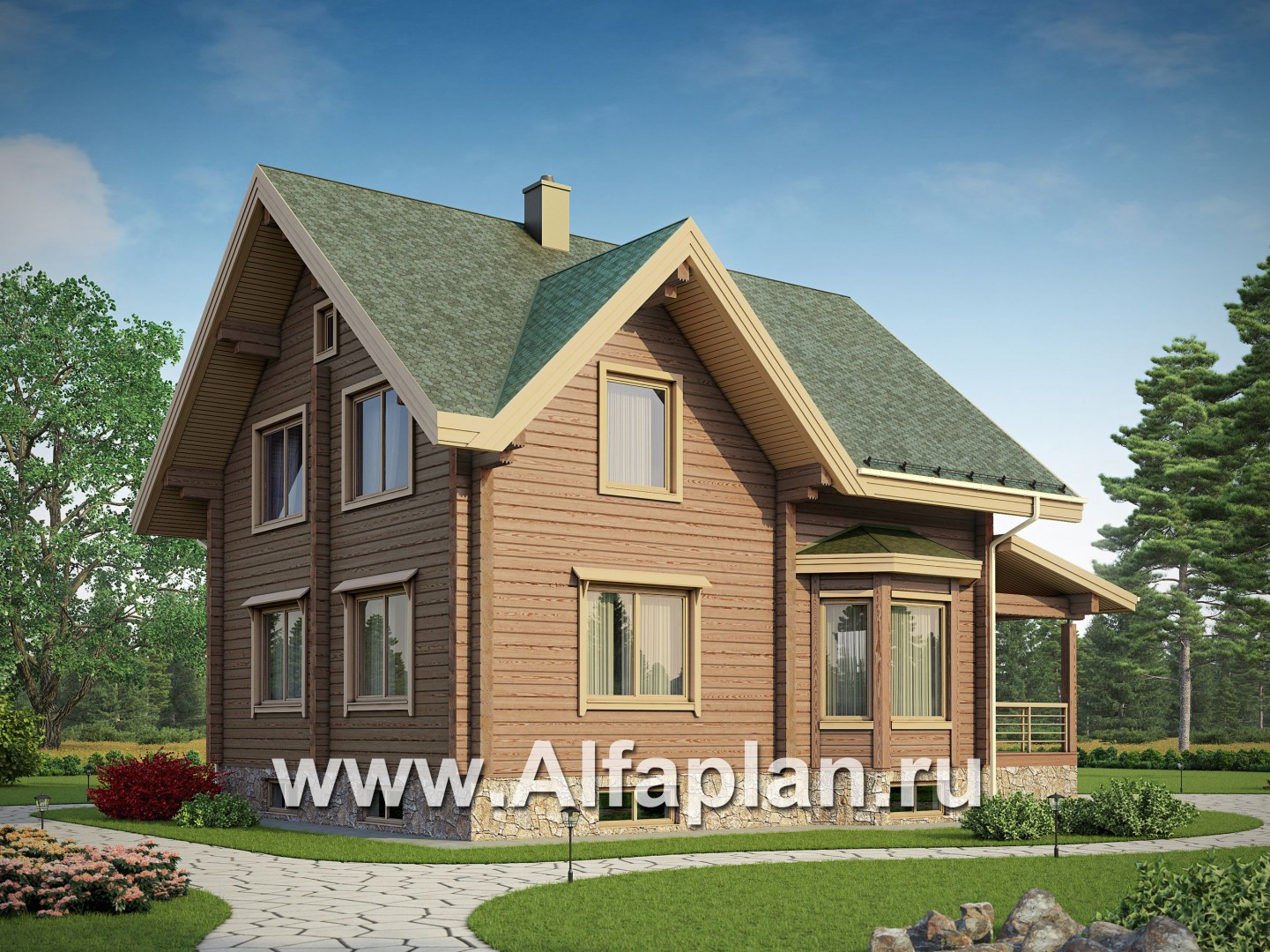 Проекты домов Альфаплан - Дом из бруса для загородного отдыха - дополнительное изображение №2