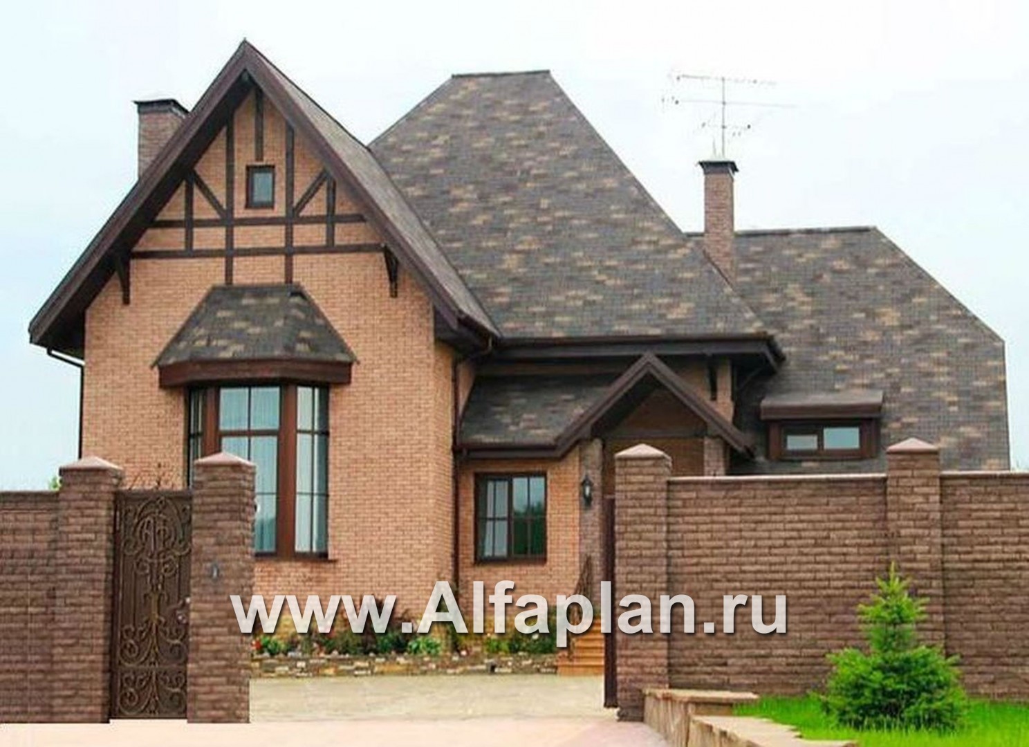 Проекты домов Альфаплан - «Вернигероде» - загородный дом с мансардой - дополнительное изображение №2