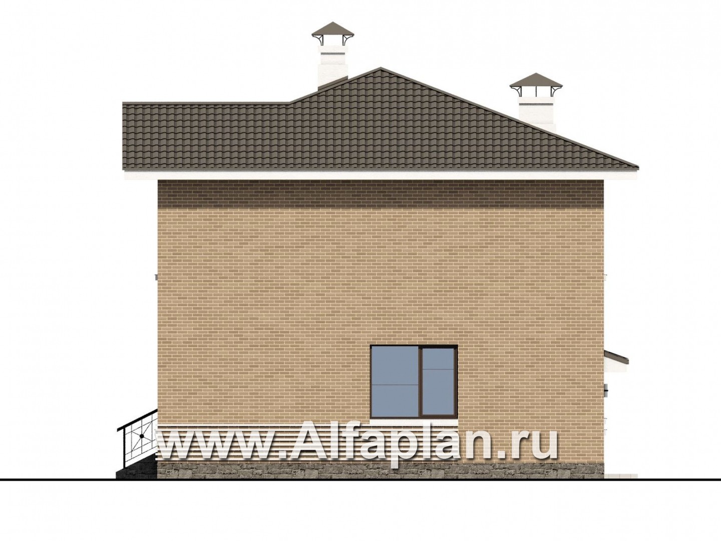 Проекты домов Альфаплан - «Серебро» - современный экономичный дом - - изображение фасада №2