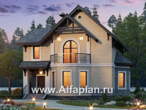 Проекты домов Альфаплан - «Бригантина» - коттедж с компактным планом - превью основного изображения