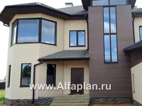 «Гольфстрим» - современный проект двухэтажного дома, с эркером, с гаражом - превью дополнительного изображения №3