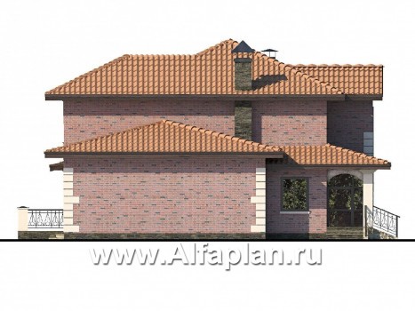 Проекты домов Альфаплан - «Фортуна» - коттедж с удобной планировкой - превью фасада №2