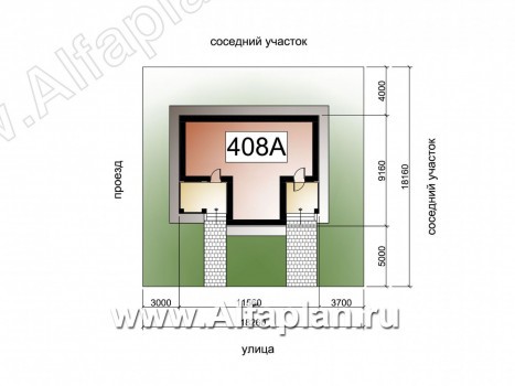 «Каменка» - проект двухэтажного дома из газобетона, с террасой - превью дополнительного изображения №1