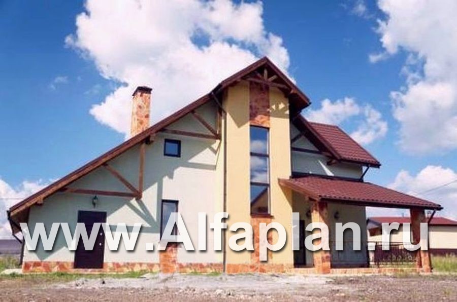 Проекты домов Альфаплан - «Бавария» - шале с комфортной планировкой - дополнительное изображение №2