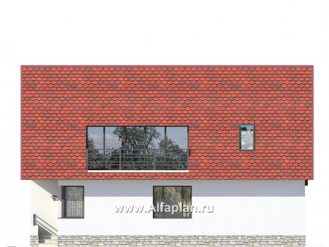 Проекты домов Альфаплан - Коттедж в авангардном стиле - превью фасада №1