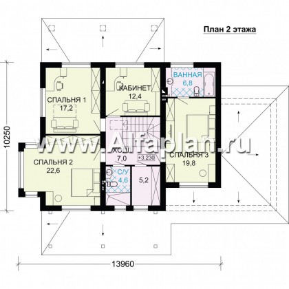 Проекты домов Альфаплан - Комфортный дом для большой семьи - превью плана проекта №2