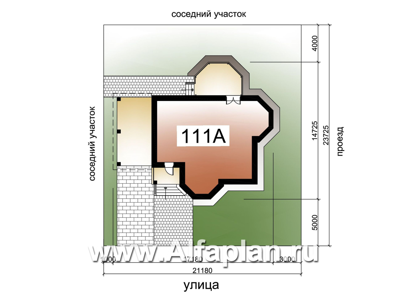 Проекты домов Альфаплан - «Классика»- двухэтажный особняк с эркером и навесом для машины - дополнительное изображение №7