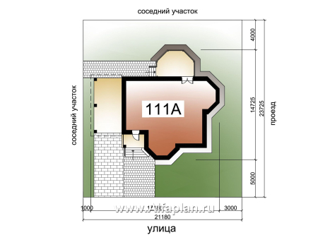 «Классика» -  проект двухэтажного дома с эркером и с навесом для авто - превью дополнительного изображения №5