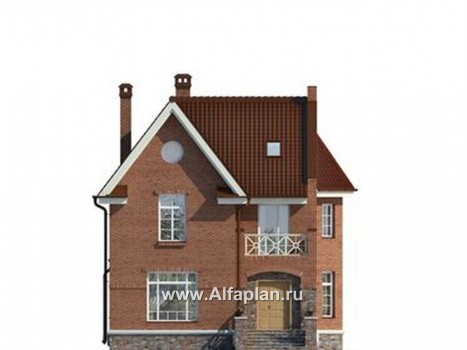 Проекты домов Альфаплан - Коттедж в английском стиле - превью фасада №1