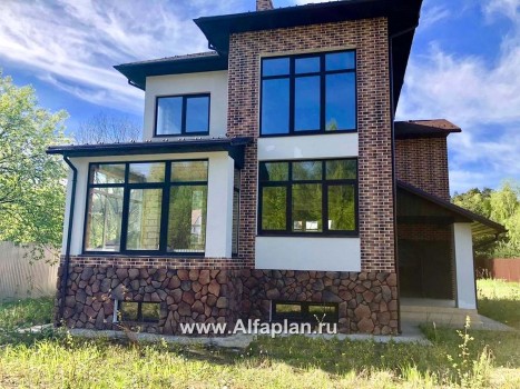 «Светлая жизнь» - проект двухэтажного дома из газобетона,с сауной в цоколе, с панорамным остеклением - превью дополнительного изображения №1