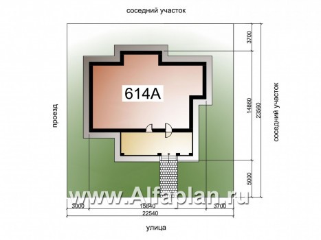 «Талия» - красивый дом, проект одноэтажного коттеджа, с террасой, в современном стиле - превью дополнительного изображения №1