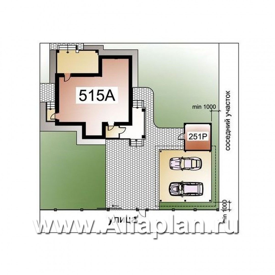 «Виконт»_ДУО - проект красивого дома + проект навеса на 2 авто с кладовой - дизайн дома №2