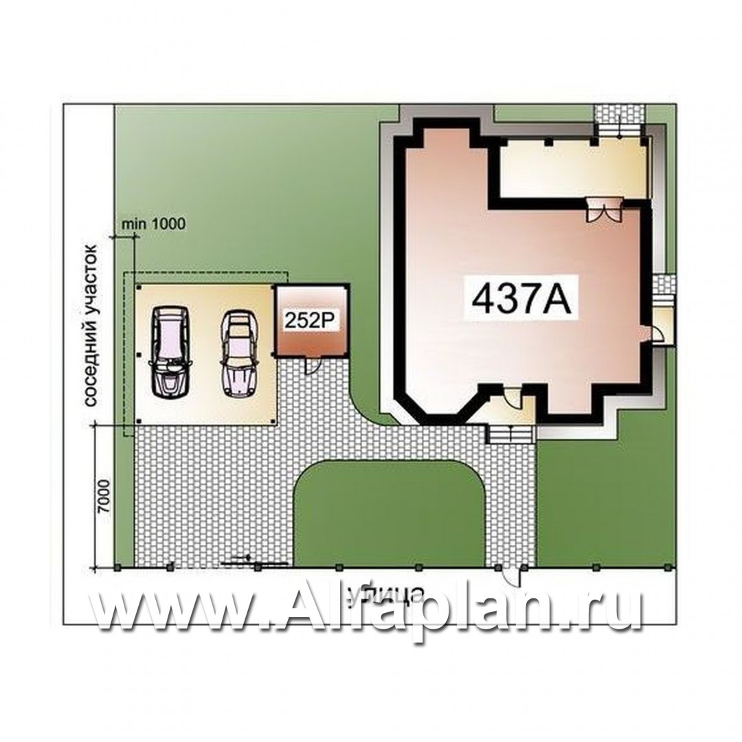 «Гольфстрим»_ДУО - проект двухэтажного коттеджа + проект навеса на 2 авто с кладовой - дизайн дома №1